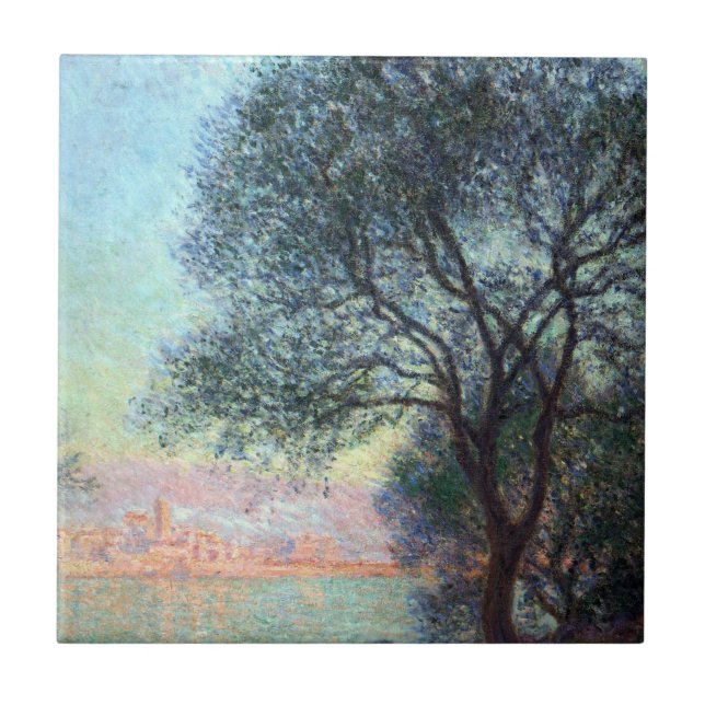 Antibes in the Morning by Claude Monet Ceramic Tile (Front)