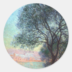 Antibes in the Morning by Claude Monet Classic Round Sticker