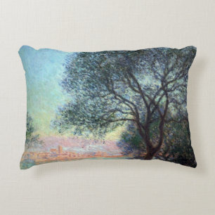 Antibes in the Morning by Claude Monet Decorative Cushion