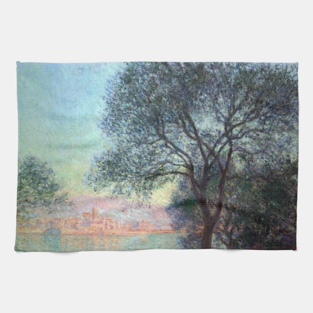Antibes in the Morning by Claude Monet Tea Towel (Horizontal)