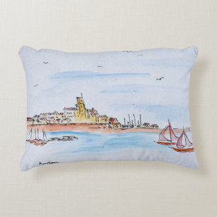 Antibes on the Mediterranean, France Decorative Cushion