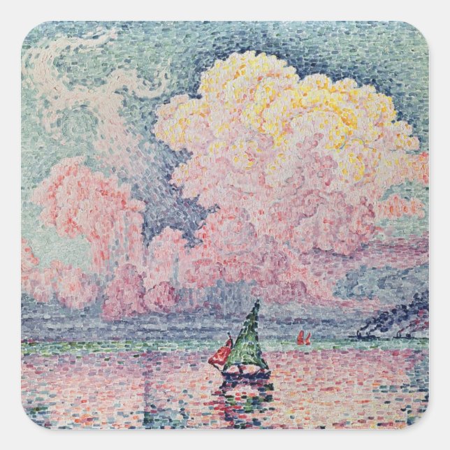 Antibes, the Pink Cloud, 1916 Square Sticker (Front)