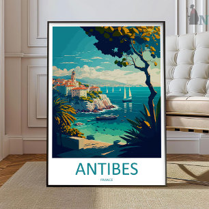 Antibes Travel Print Wall Art Antibes Wall Hanging