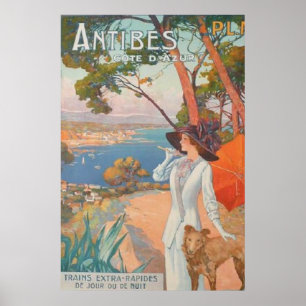 Antibes Vintage French Travel Poster