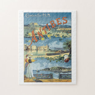 Antibes Vintage Travel Poster Jigsaw Puzzle