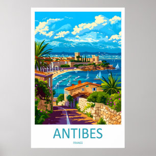 Antibes Vintage Travel Poster Ski National Park