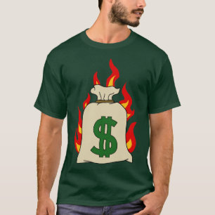 Anticapitalist Burning Money T-Shirt