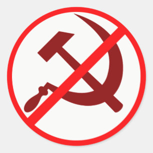 anticommunist classic round sticker