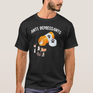 Antidepressant Cat Happy Pills Kitty Kitten Funny T-Shirt