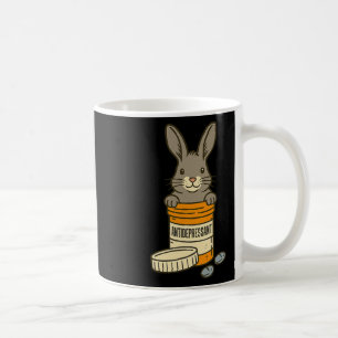 Antidepressant Mental Health Rabbit Humour Bunny L Coffee Mug