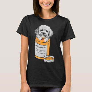 Antidepressant Poodle Owner Puppy Animal Lover Tea T-Shirt