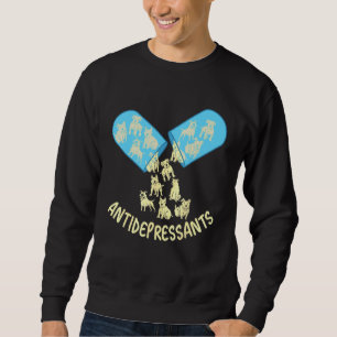Antidepressants Pitbull Dog Funny Dog Owner Sweatshirt