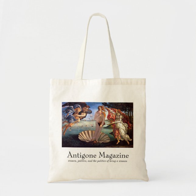 Antigone Magazine Tote (grey suit) (Front)