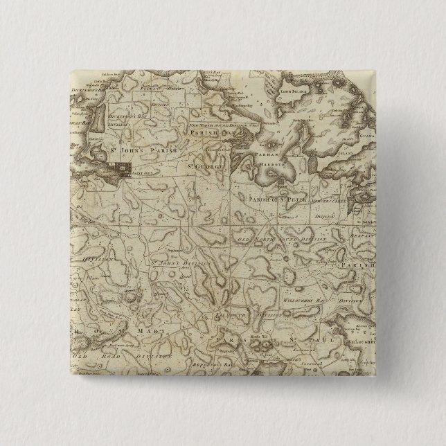 Antigua 15 Cm Square Badge (Front)