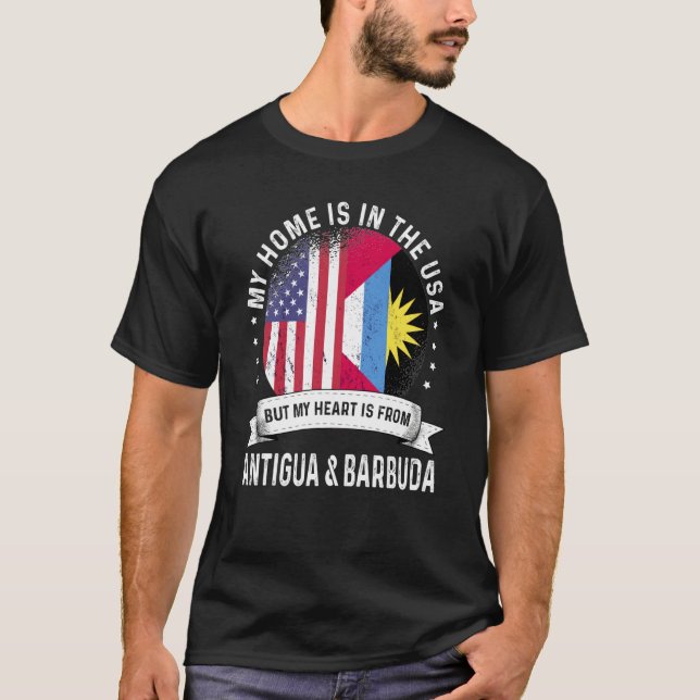 Antigua American Patriot Grown Proud Home USA Flag T-Shirt (Front)