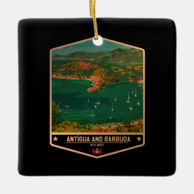 Antigua and Barbuda Ceramic Ornament (Front)