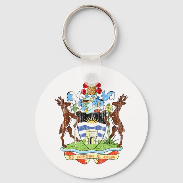 Antigua And Barbuda Coat Of Arms Key Ring (Front)