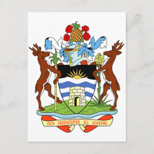 Antigua and Barbuda Coat of Arms Postcard