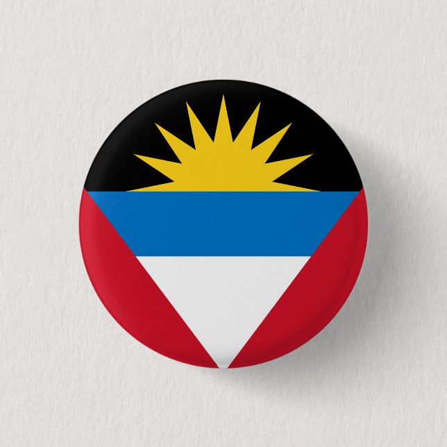 Antigua and Barbuda Flag 3 Cm Round Badge (Front)