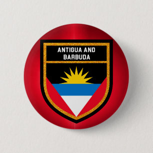 Antigua And Barbuda Flag 6 Cm Round Badge