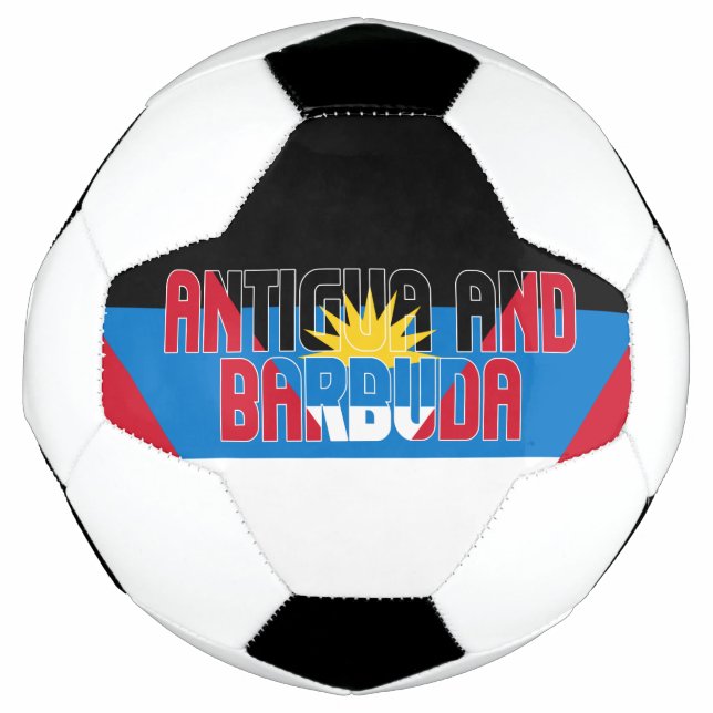 Antigua and Barbuda Flag Adorable Patriotic Soccer Ball (Front)