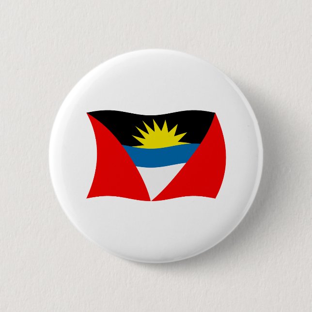 Antigua and Barbuda Flag Button (Front)