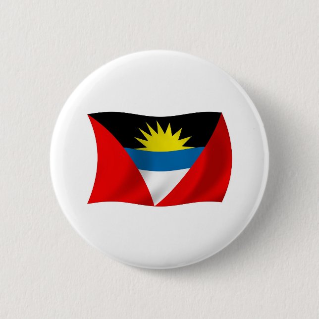 Antigua and Barbuda Flag Button (Front)