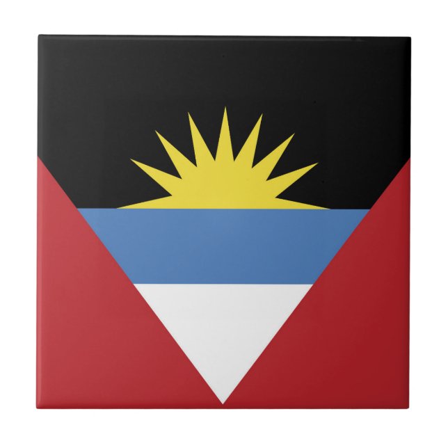 Antigua and Barbuda flag Ceramic Tile (Front)
