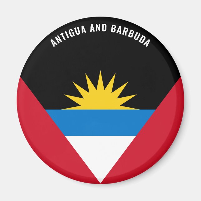 Antigua and Barbuda Flag Charming Patriotic Magnet (Front)