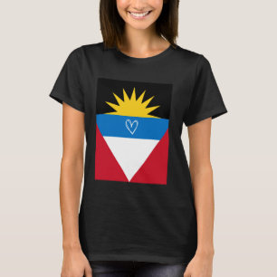 Antigua and Barbuda Flag Citizens Heart Proud Nati T-Shirt