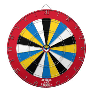 Antigua and Barbuda Flag Colourful Patriotic Dartboard