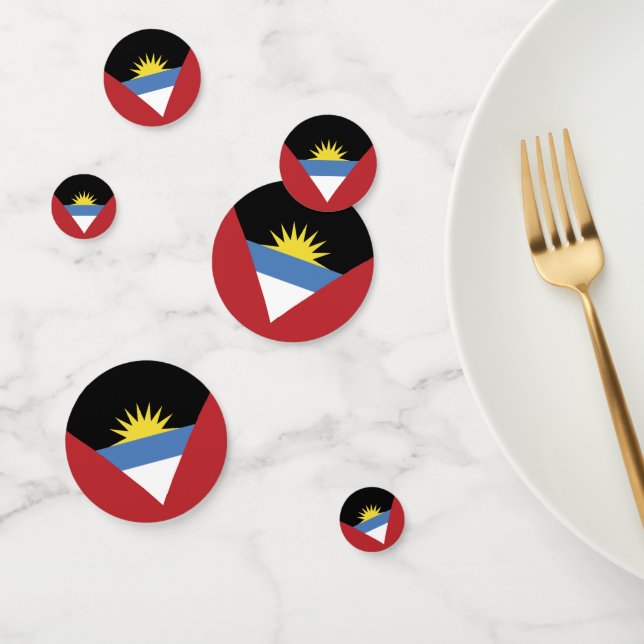 Antigua and Barbuda flag Confetti (Group)