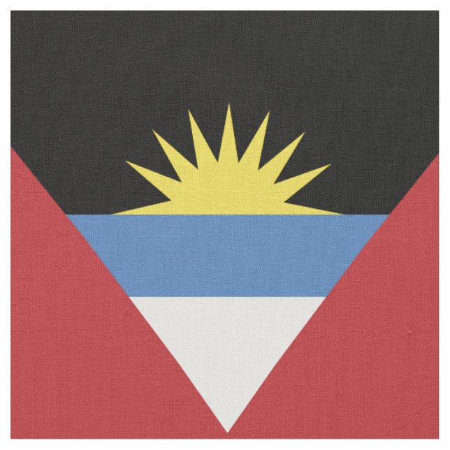 Antigua and Barbuda flag Fabric (Close Up)