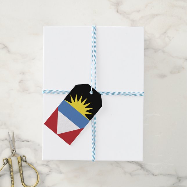 Antigua and Barbuda flag Gift Tags (With Twine)