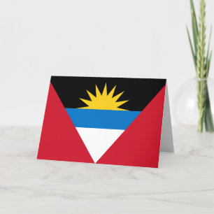 antigua and barbuda flag greeting card