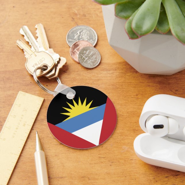 Antigua and Barbuda flag Key Ring (Desk)