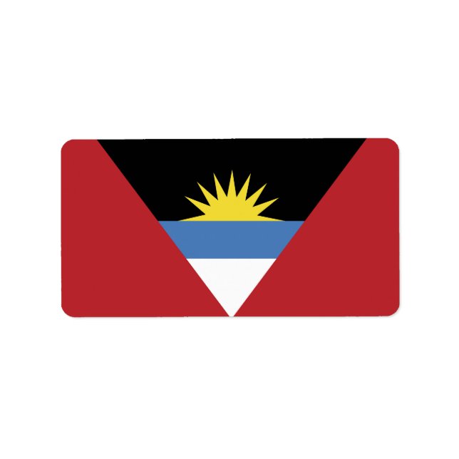 Antigua and Barbuda flag Label (Front)