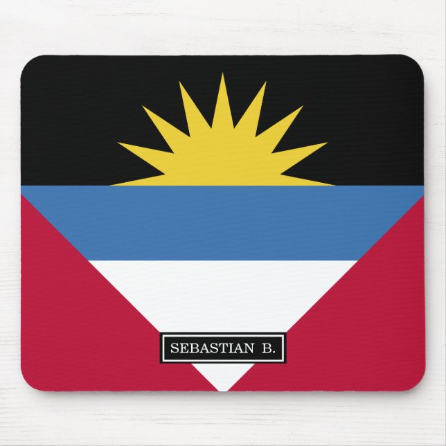 Antigua and Barbuda Flag Mouse Pad (Front)