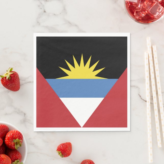 Antigua and Barbuda flag Napkin (Insitu)