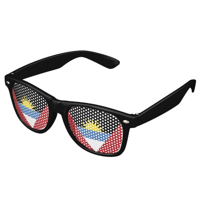 Antigua and Barbuda flag Retro Sunglasses (Angled)