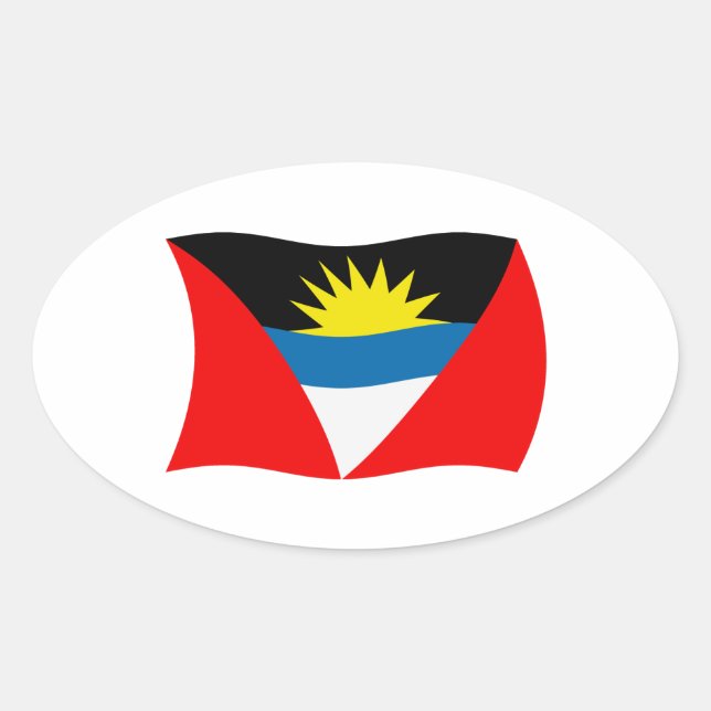 Antigua and Barbuda Flag Sticker (Front)
