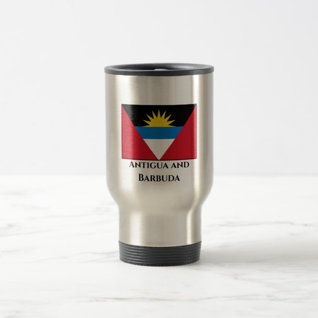 Antigua and Barbuda Flag Travel Mug (Center)