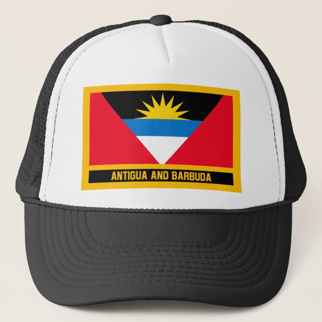 Antigua And Barbuda Flag Trucker Hat (Front)