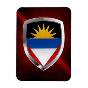 Antigua and Barbuda Mettalic Emblem Magnet
