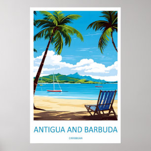 Antigua And Barbuda Poster National Vintage Travel
