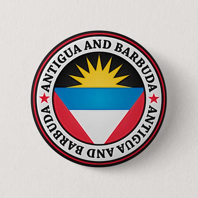 Antigua And Barbuda Round Emblem 6 Cm Round Badge (Front)