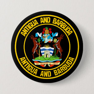 Antigua and Barbuda Round Emblem 7.5 Cm Round Badge