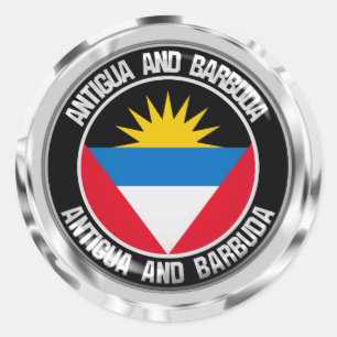 Antigua and Barbuda Round Emblem Classic Round Sticker