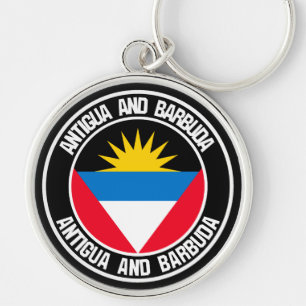 Antigua and Barbuda Round Emblem Key Ring