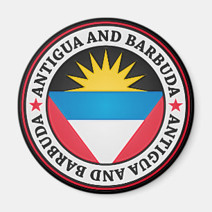 Antigua And Barbuda Round Emblem Magnet